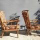 Paire fauteuils éventail esprit scandinave Baumann