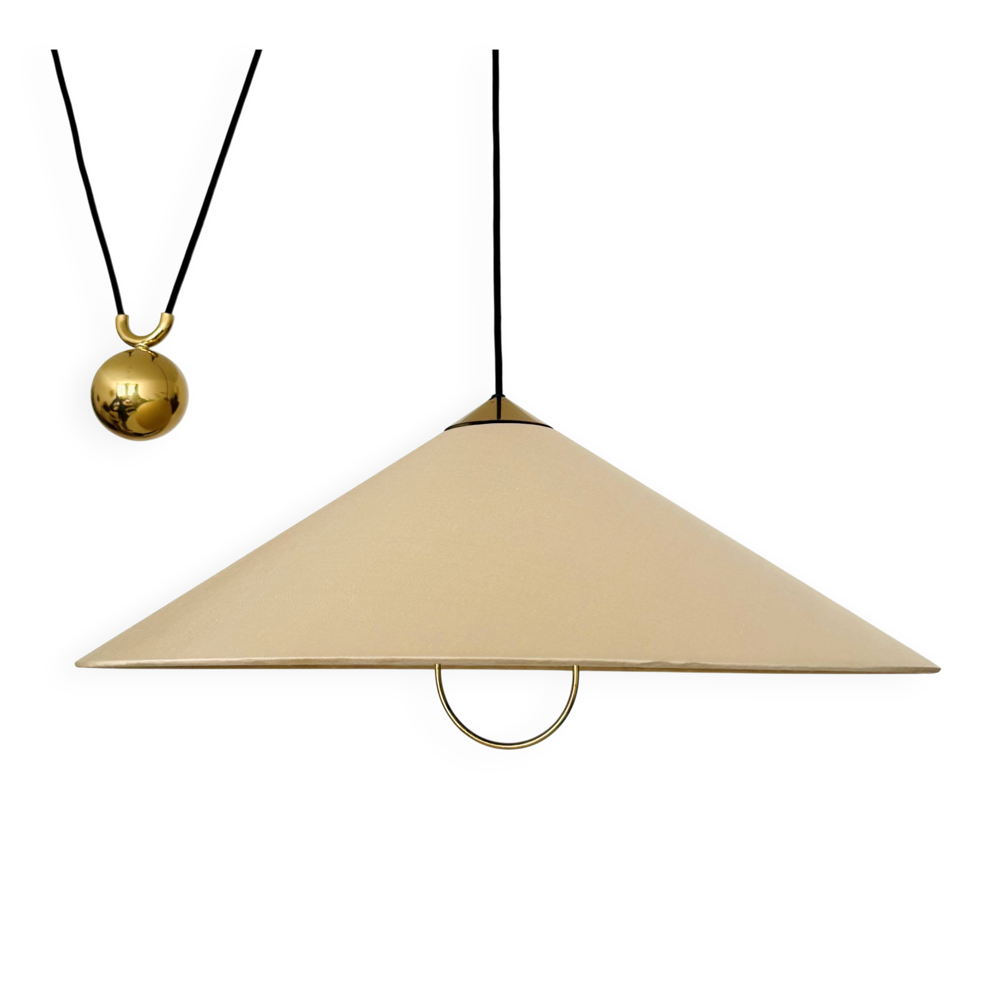 Large Adjustable Pendant Lamp with Counterweight by Florian Schulz