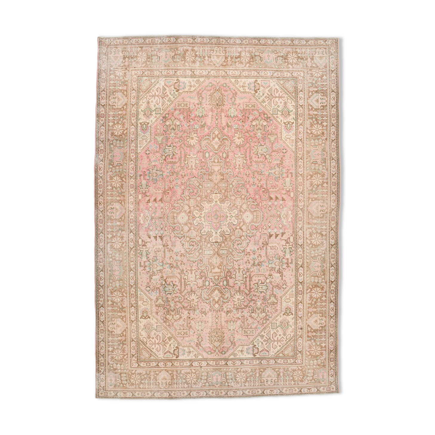 6x9 dusty pink wool persian rug 287x192cm