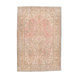 6x9 dusty pink wool persian rug 287x192cm