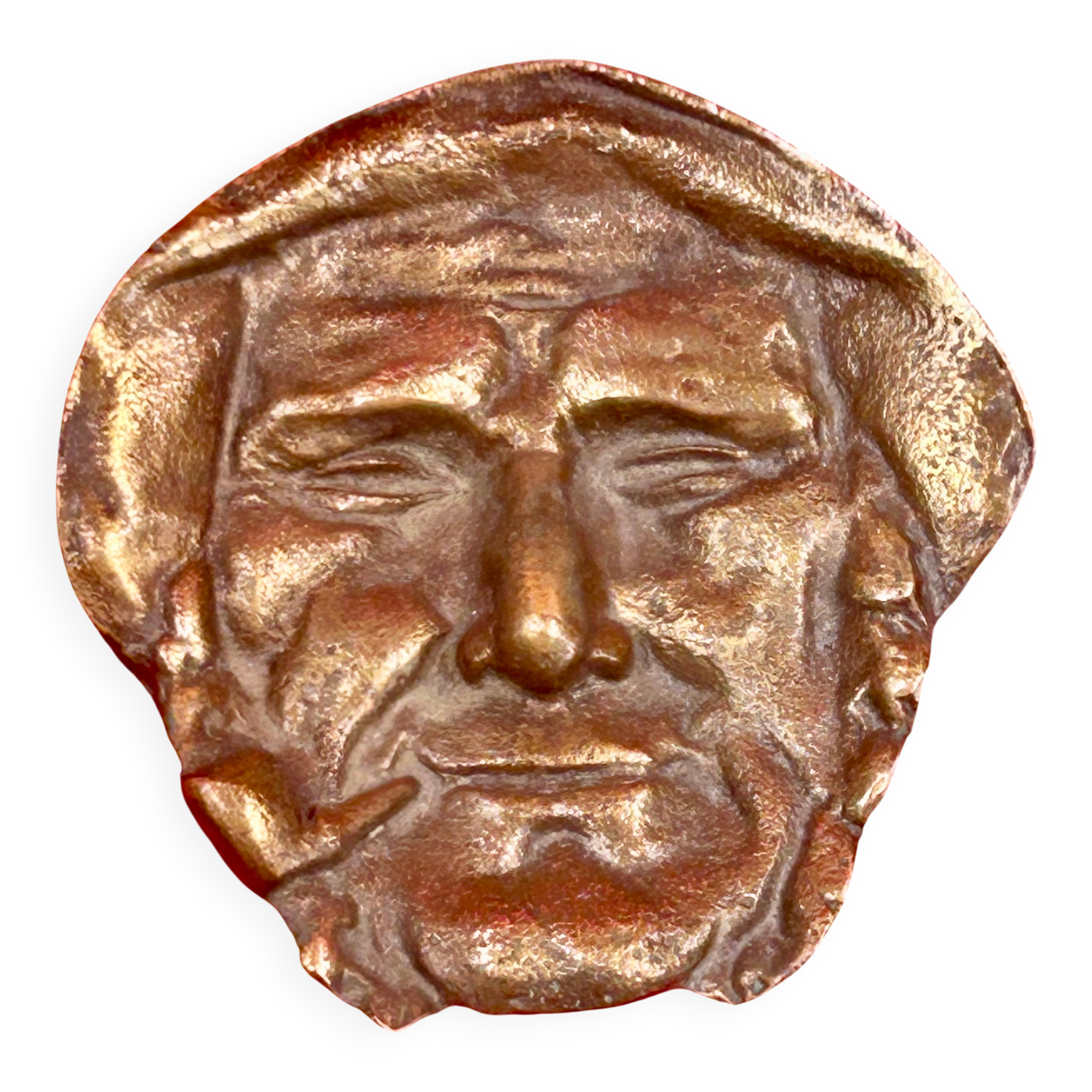 Bronze ashtray with a pipe-smoking sailor, Correspondant 1977
