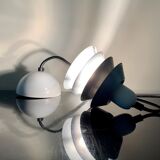 Pair of vintage pendant lights - 70s design metal lamps