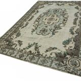 Overdyed Wool Vintage Handmade Carved Rug 169 cm x 288 cm