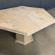 Octagonal Italian marble dining table 1970s