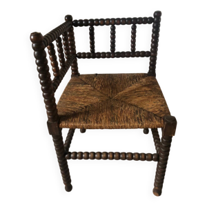 Fauteuil bois tourné - coin
