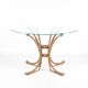 Bamboo-style painted brass table