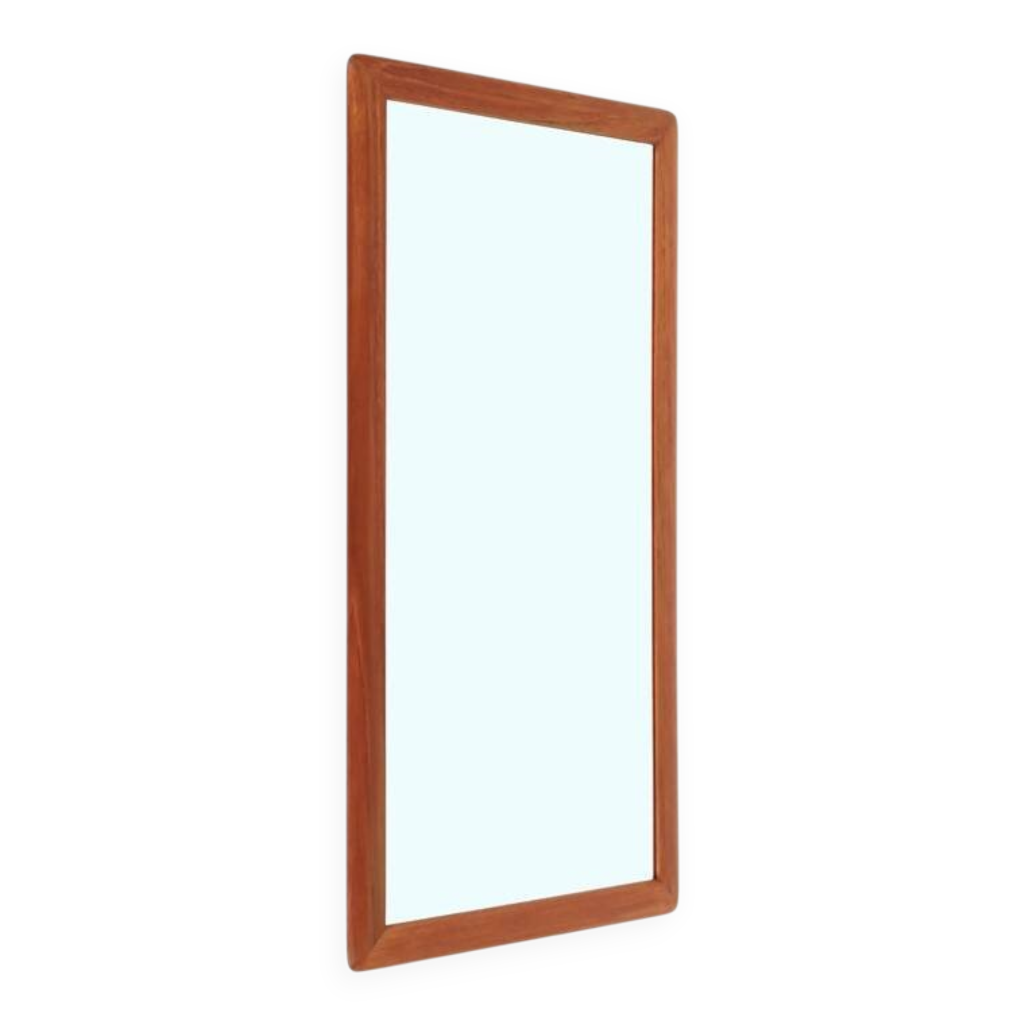 Filigree mid-century teak mirror by Aarhus Glasimport og Glassliberi A/S / Danish modern design / 1960s / 1970s