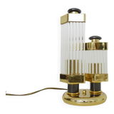 Bakalowits & Söhne Regency style table lamp in brass and crystal tubes. 80 years