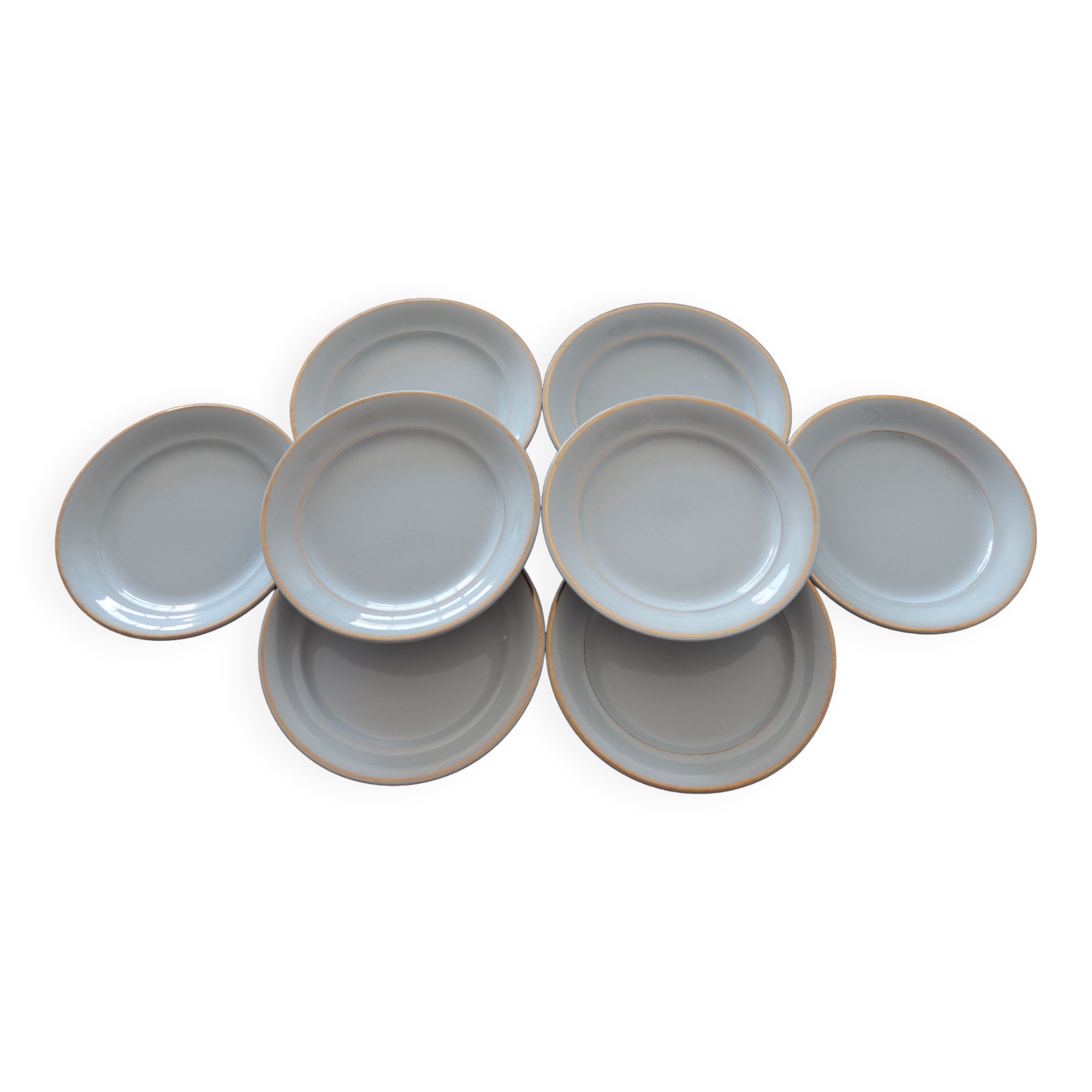 Set of 6 flat plates Villeroy and Boch Mettlach, Lucien Engel