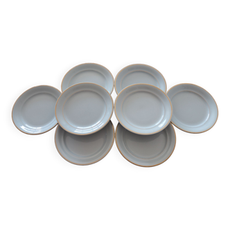 Set of 6 flat plates Villeroy and Boch Mettlach, Lucien Engel