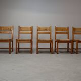 Set of 5 vintage chairs by Tage Poulsen for Gramrode Møbelfabrik, 1970's