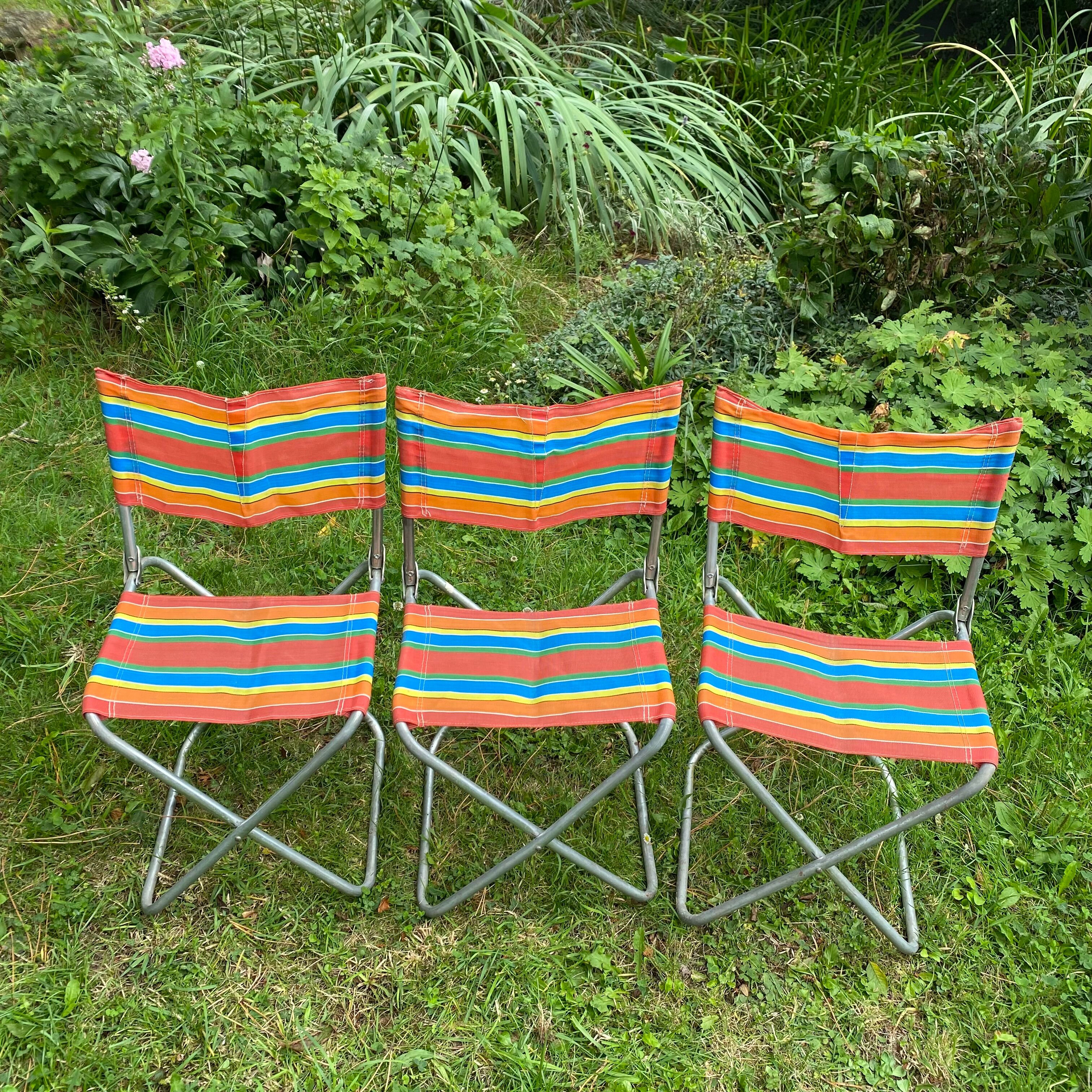 Vintage camping chairs 70s