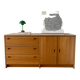 Large oak sideboard, Scandinavian design - 3 drawers and 2 doors.