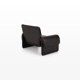 DS-2011 Armchair by De Sede, dark brown leather lounge