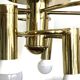 Brass suspension Mid-century 10 arms by Honsel Leuchten