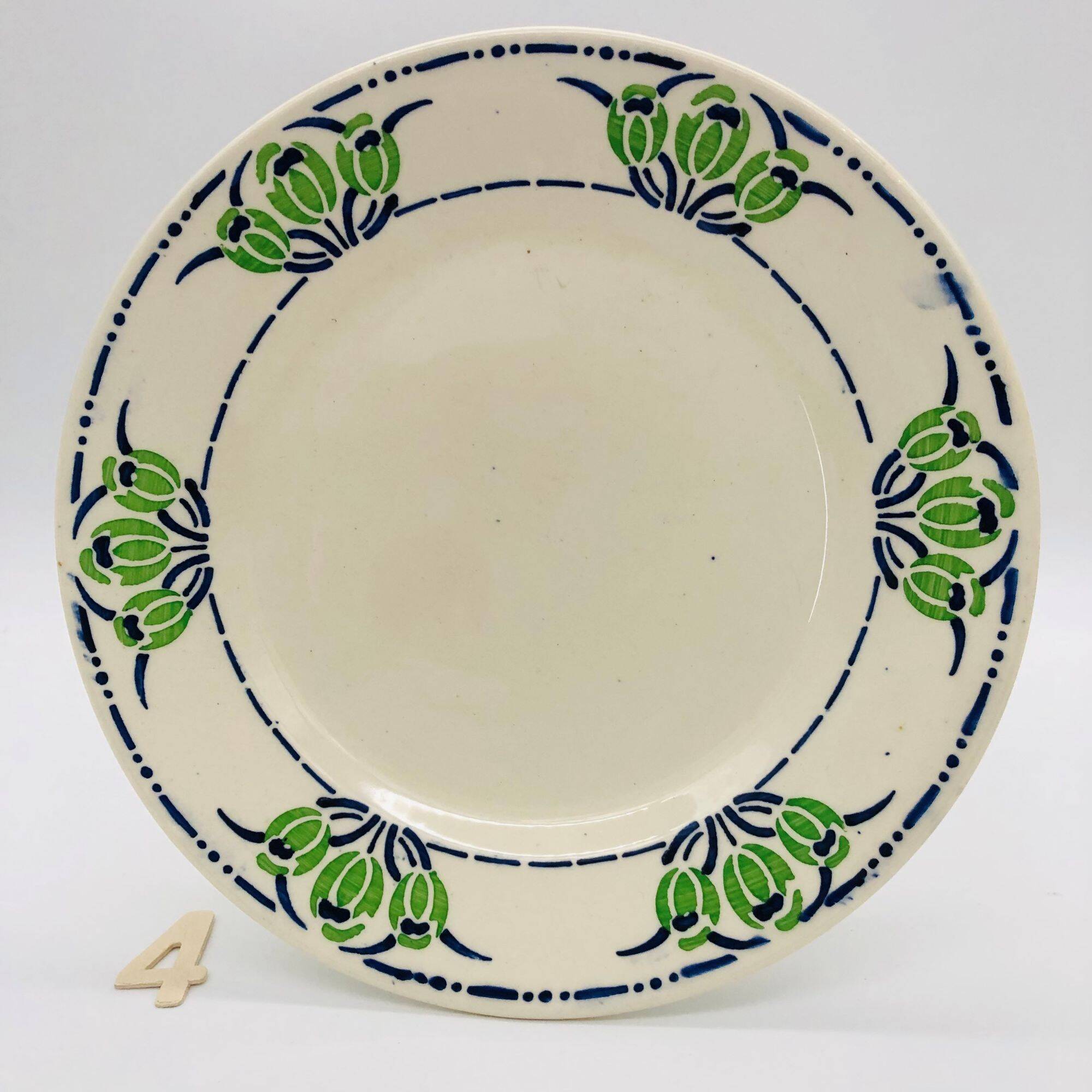 6 dessert plates Hippolyte Boulenger & Cie (HBC)