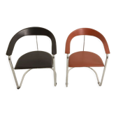 Canasta chair in Italian leather by Arrben, 197 years