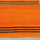Orange handmade small rugs