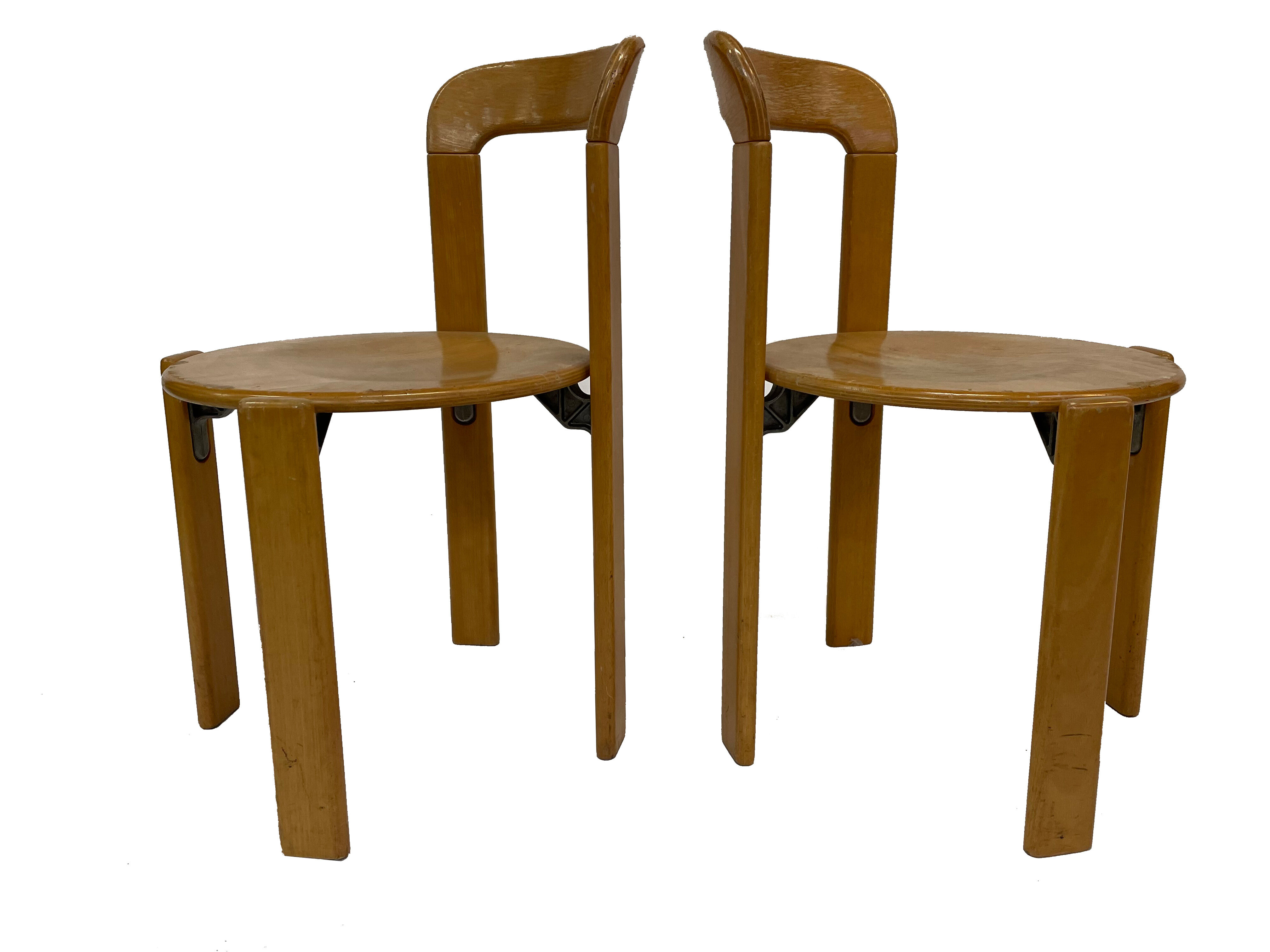 Ensemble de cinq chaises, modèle Rey 33, Bruno Rey pour Dietiker / Kusch & Co.