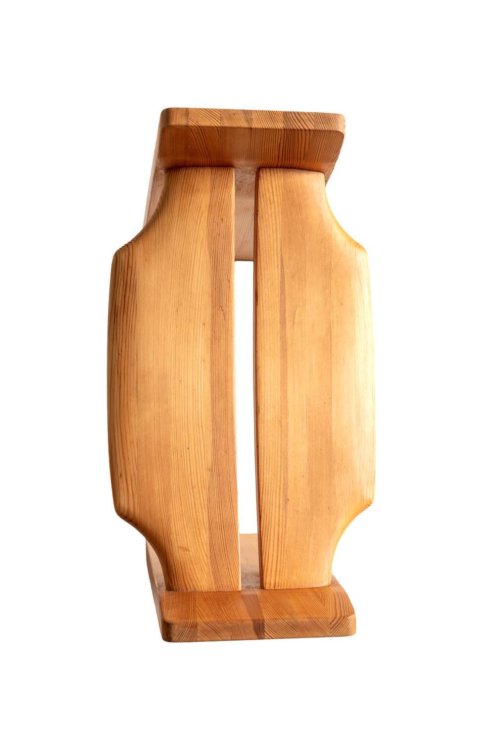 “Jonte” Pine Stool by Gilbert Marklund for Furusnickarn AB, Sweden, 1969