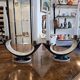 Pair of Verceram electric candlesticks – Space Age design – ceramic
