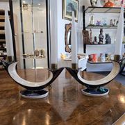 Pair of Verceram electric candlesticks – Space Age design – ceramic