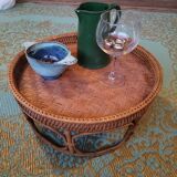 Vintage rattan tray