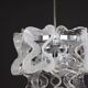 Murano glass suspension light in chrome designed by Carlo Nason for Kalmar, Catena, Austria.