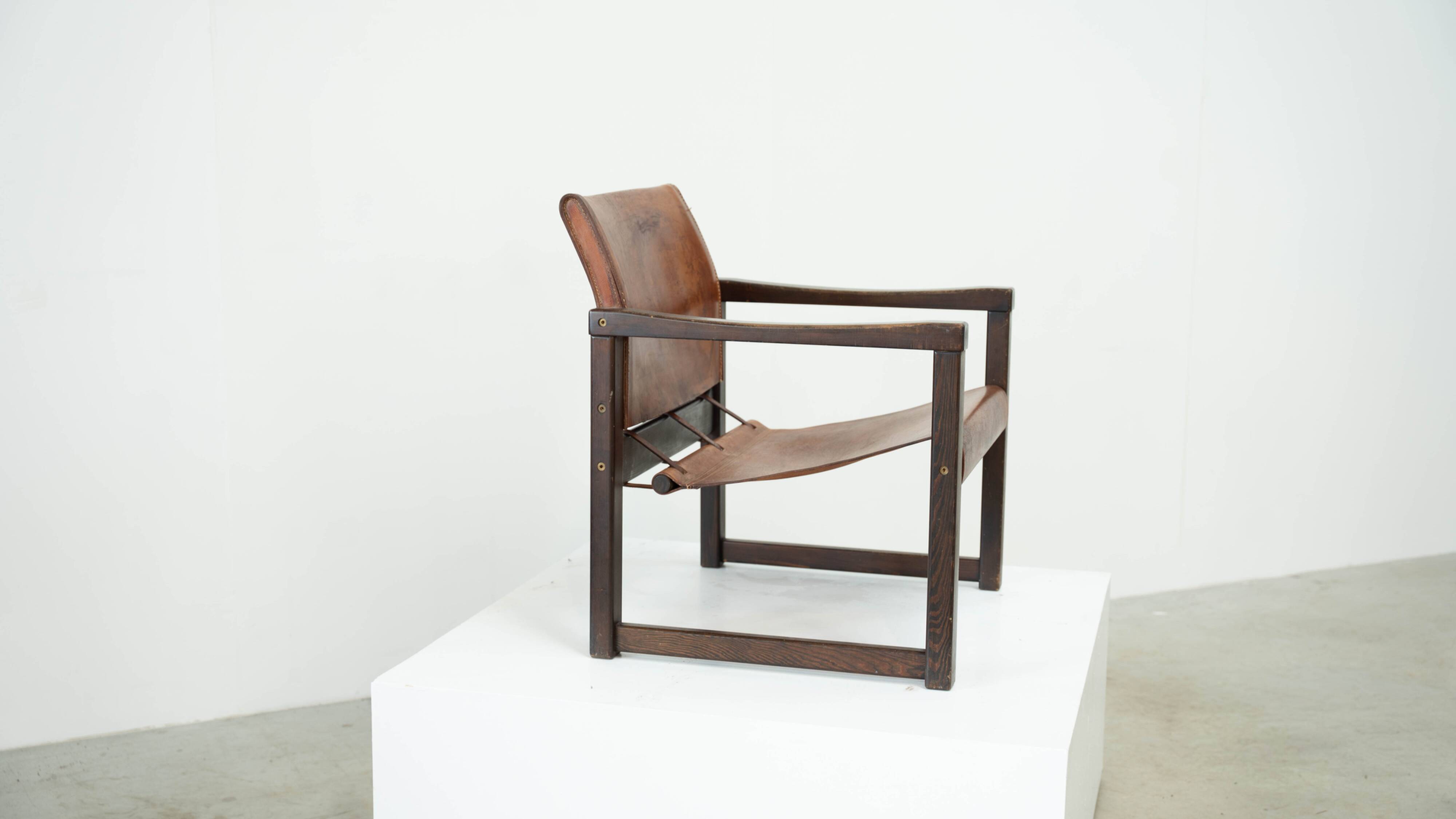 Early Karin Mobring for Ikea leather safari lounge chair