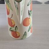 Hand painted apricot motif pitcher