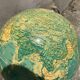 Vintage globe lit wooden foot silver frame deco antique desk