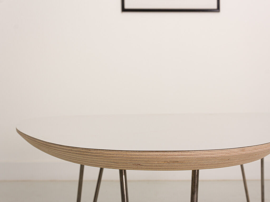 Coffee table classic format light gray laminate (95x63cm)