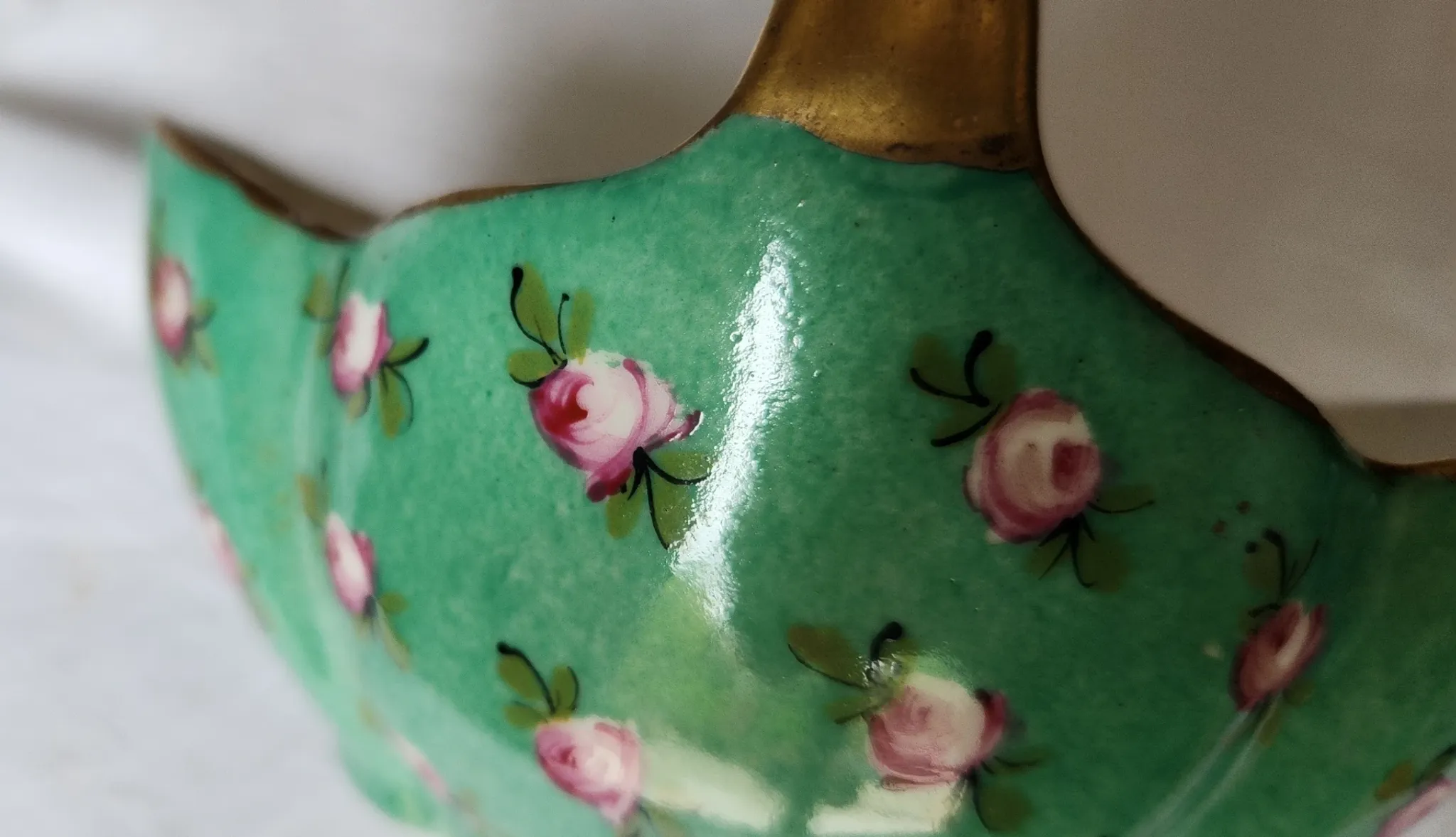 Old Limoges porcelain basket