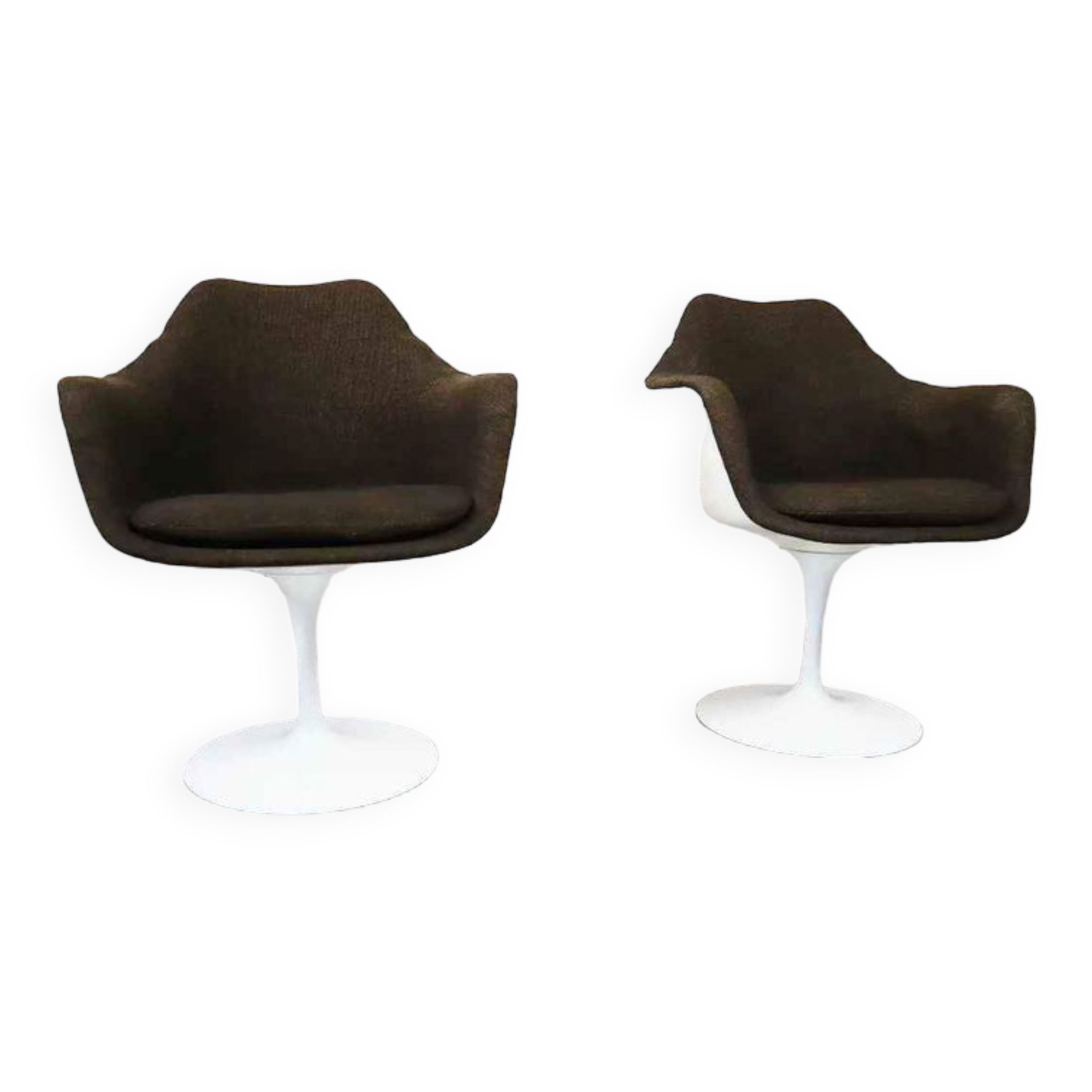 Set of two Eero Saarinen swivel Tulip Armchairs model 150, 1970's