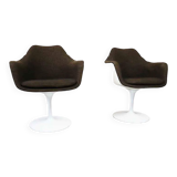 Set of two Eero Saarinen swivel Tulip Armchairs model 150, 1970's