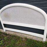 Wooden and cane headboard
