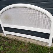 Wooden and cane headboard