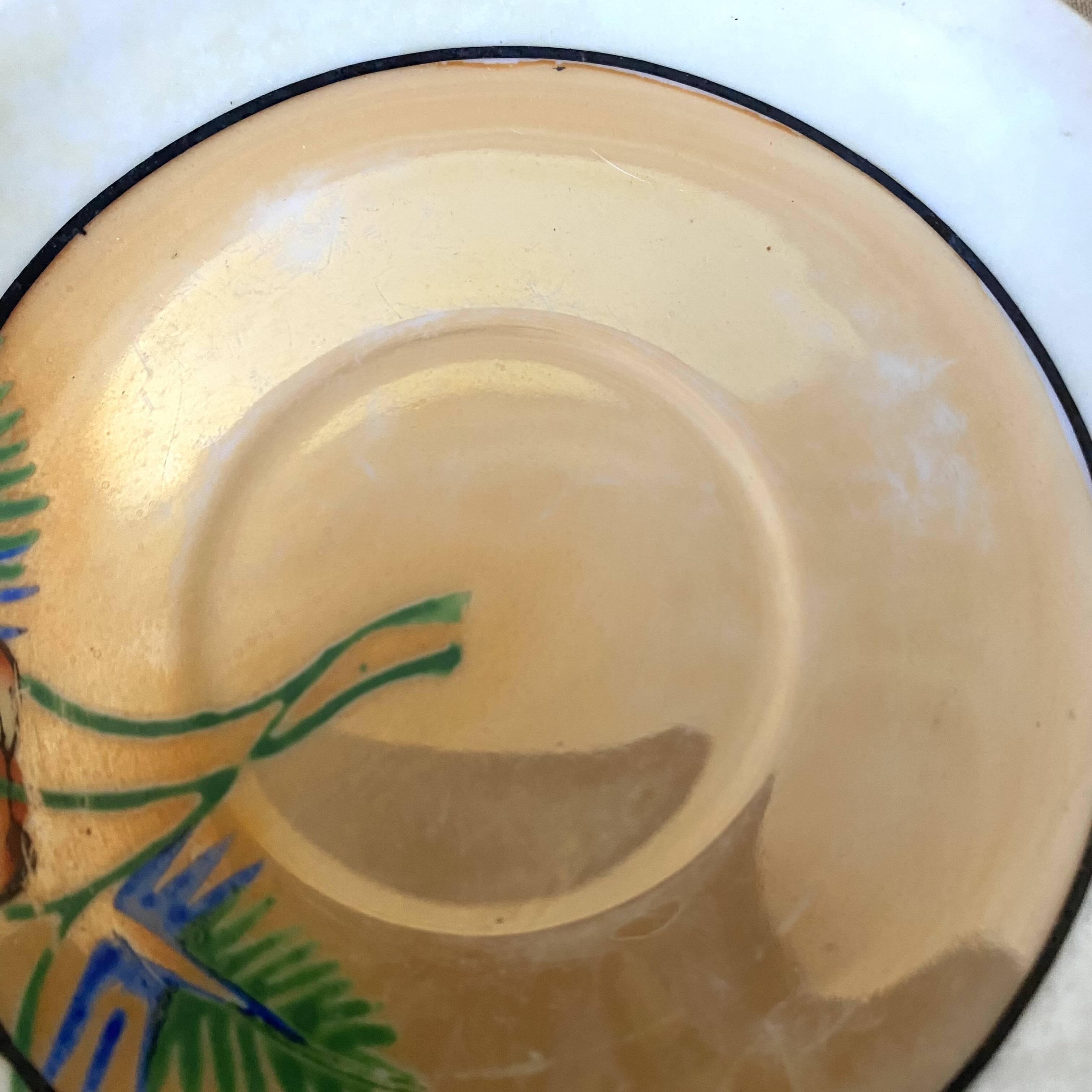 Fine mother-of-pearl and floral porcelain cups, Japan