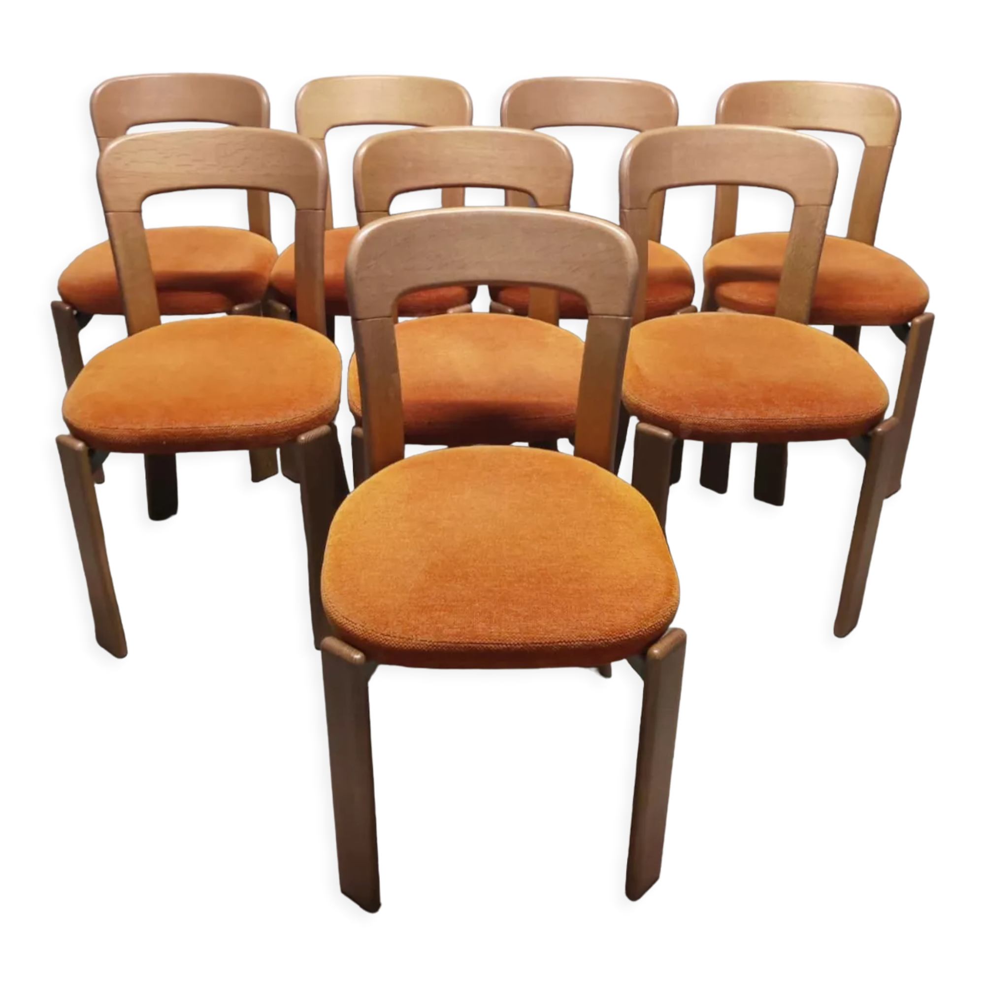 Suite of 8 Bruno Rey chairs