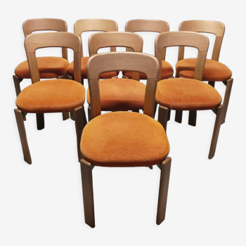 Suite of 8 Bruno Rey chairs