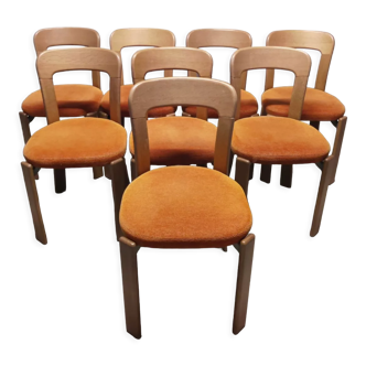 Suite of 8 Bruno Rey chairs