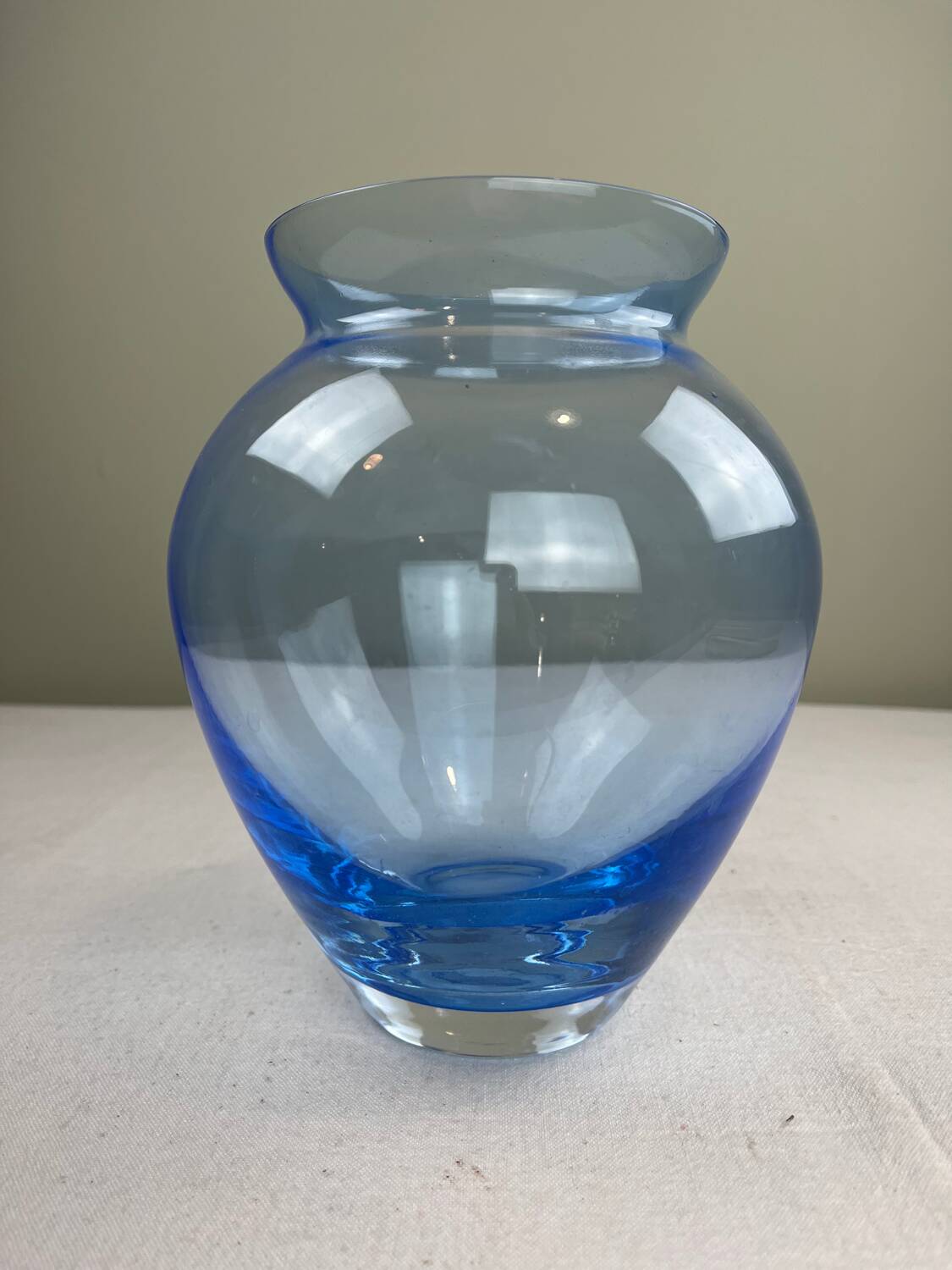 Azure blue vase