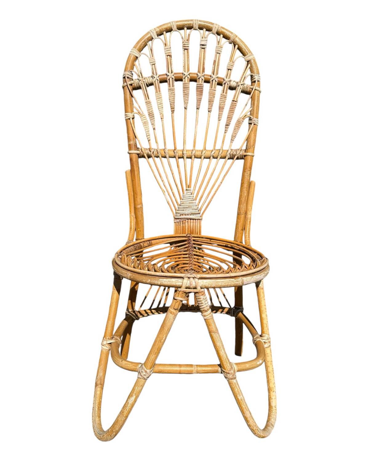 Bamboo and Rattan Chair by Dirk Van Sliedregt for Rohe Noordwolde