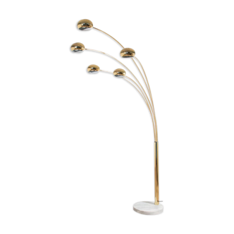 Italian 5-arm mid-century floor lamp