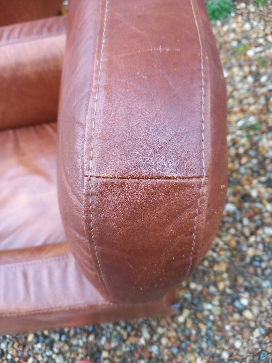 Pair of leather club chairs