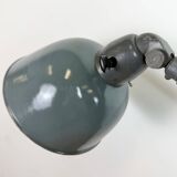 Industrial Grey Enamel Workshop Table Lamp from Siemens, 1950s