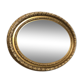 Miroir ovale doré Louis XVI 87x65cm
