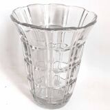 Large chiseled crystal vase from the 60s Height 25.5 cm