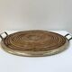 Large rattan-bamboo tray in the style of Gabriella Crespi