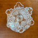 Large Bohemian crystal fruit bowl - 1950s